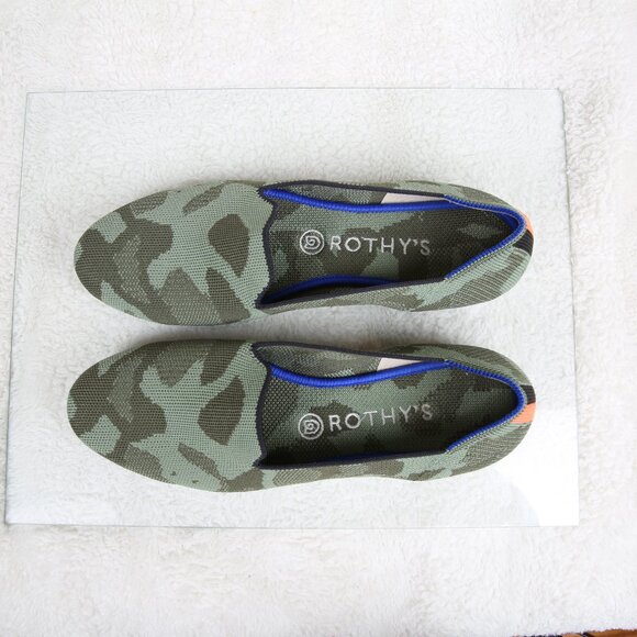 ROTHY'S Green Camo Loafers Classic Preppy - Picture 8 of 12